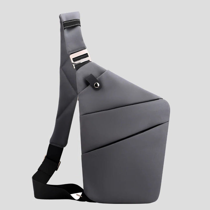 Unisex Waterproof Anti Theft Shoulder Bag | Triangular Close Up