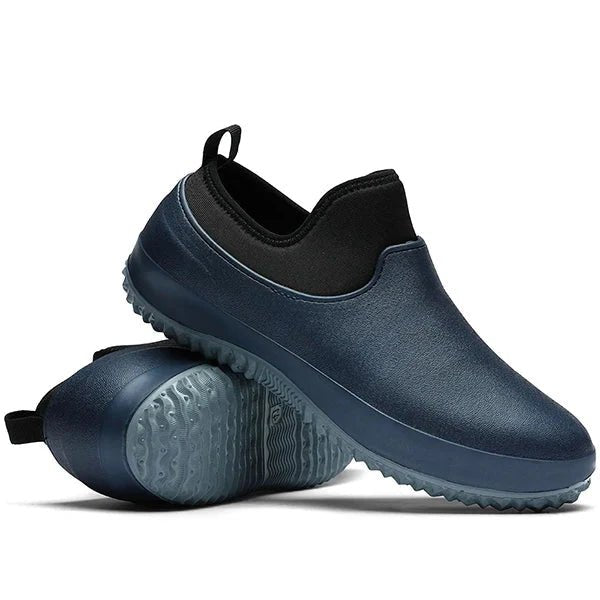 Unisex Waterproof Slip-On Work Shoes | Contrast Sole Grip Front