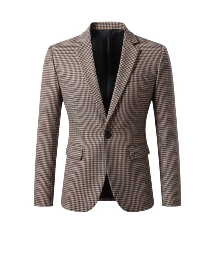 Blazer para hombre estructurado entallado de manga larga