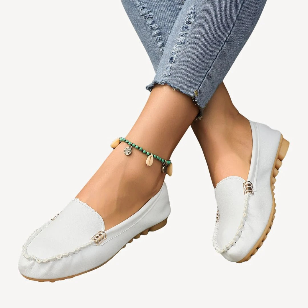 Damen Leder Orthopädische Slipper Ballerinas | Vestea