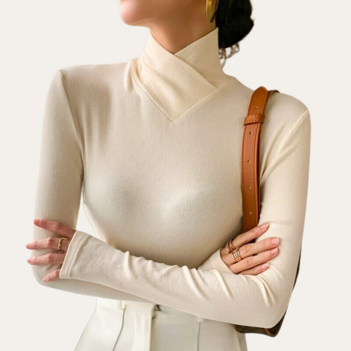 Rippstrick Langarm-Shirt für Damen | Vestea