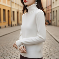 Turtleneck Sweater Knit Long Sleeve Women