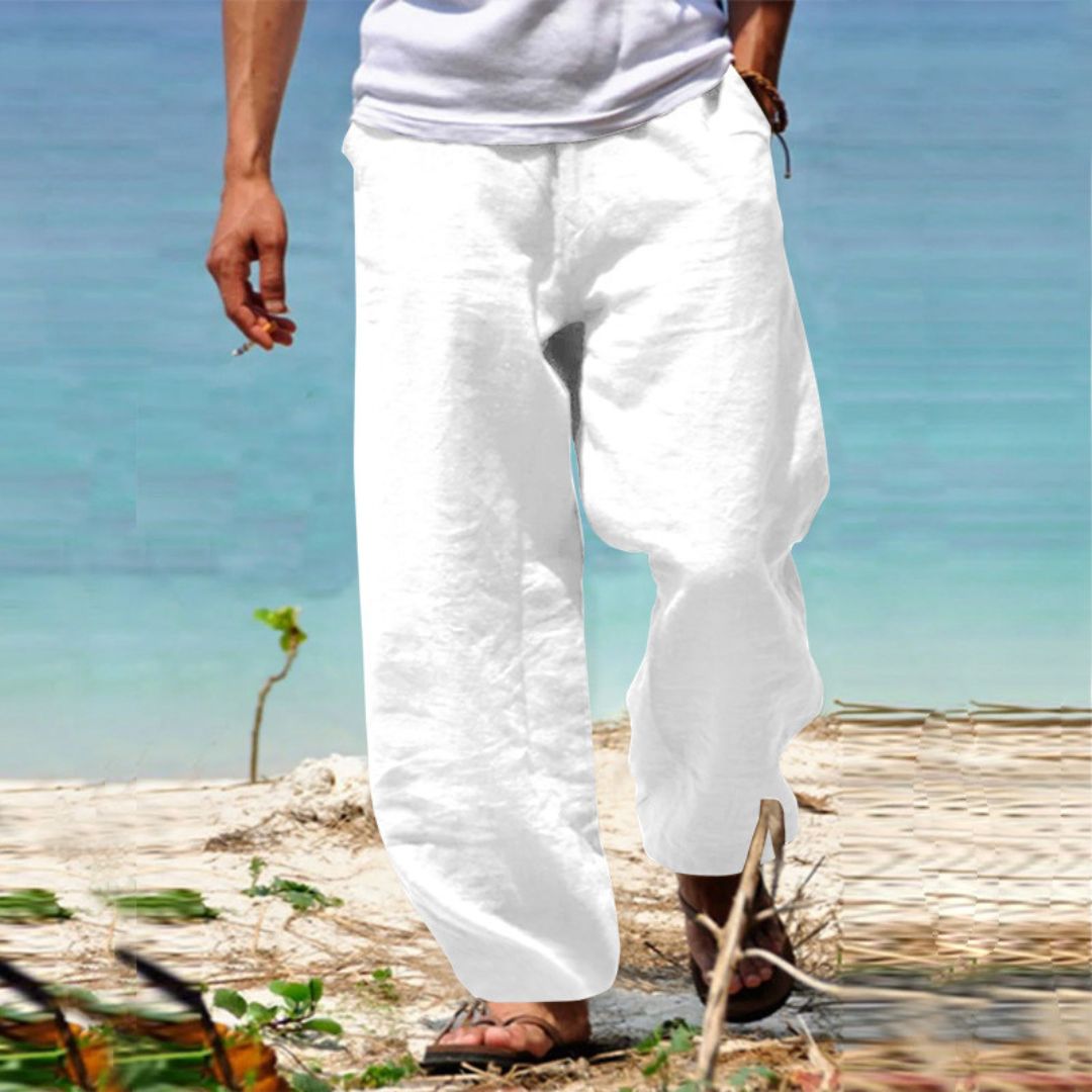 Herren Leinen Strandhose | Vestea