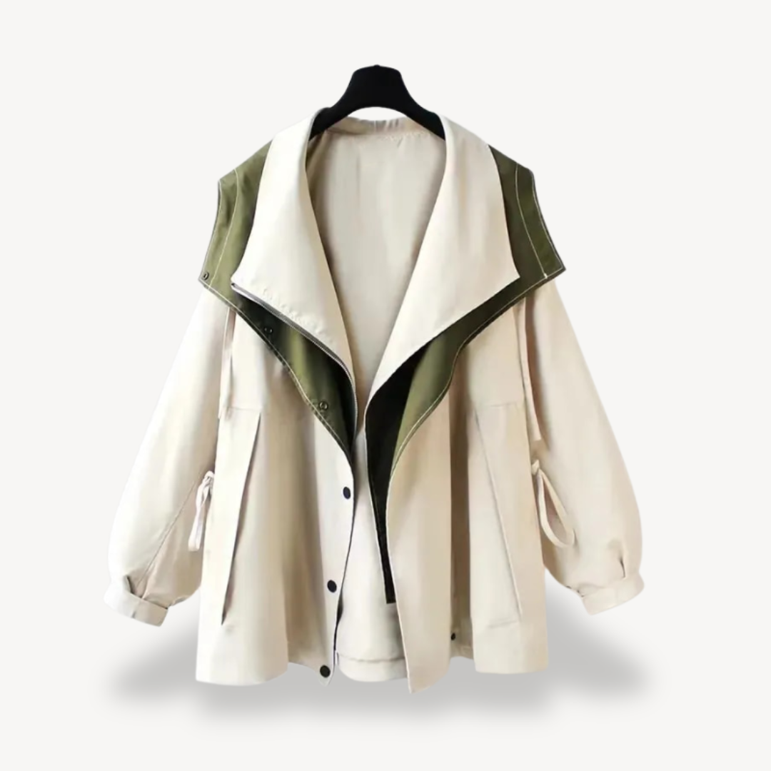 Colorblock Trench Coat für Damen | Vestea