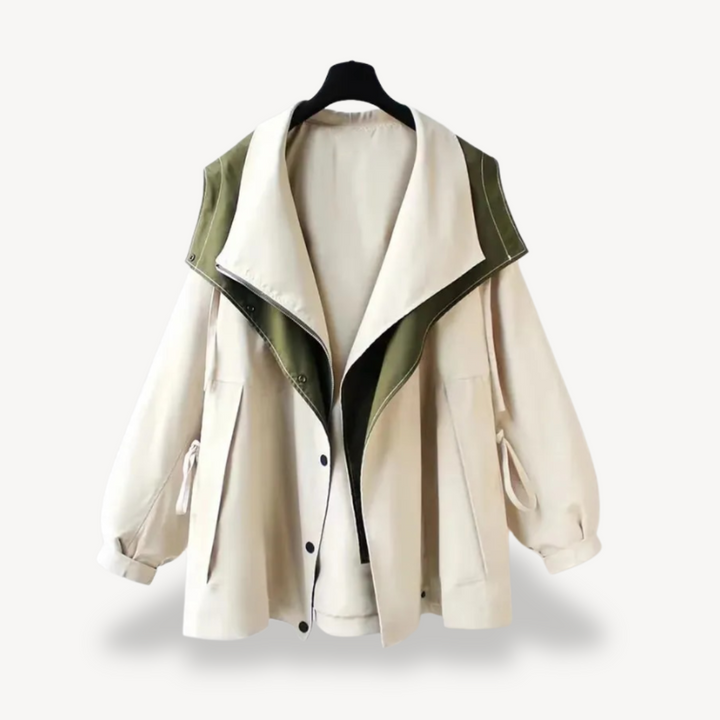 Colorblock Trench Coat für Damen | Vestea