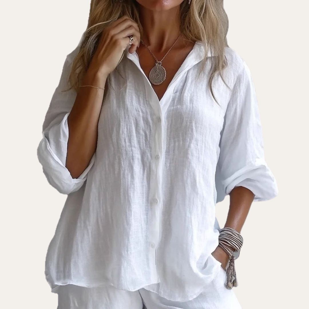 Damen Leinenhemd Casual | Vestea
