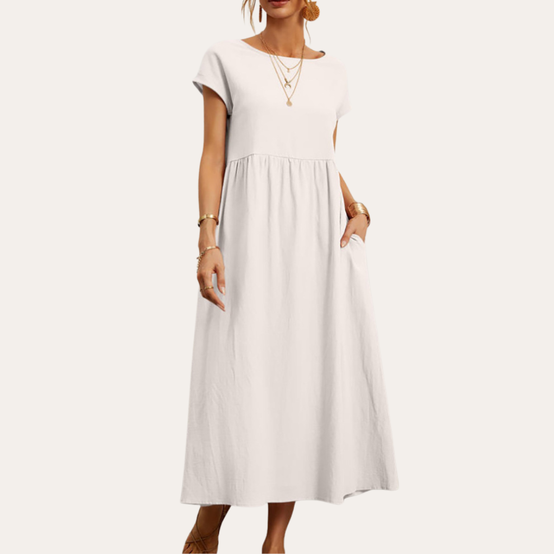Vestea | Damen Baumwoll-Midikleid