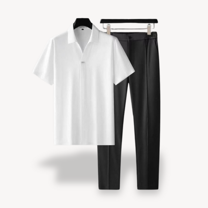 Vestea | Herren Leinen Set – Sommer Zweiteiler, Atmungsaktiv, Casual