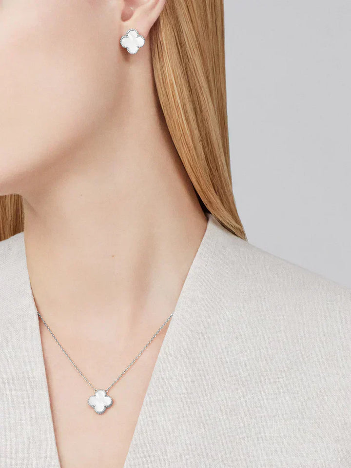 Juego de joyería para mujer en acero inoxidable hipoalergénico collar pulsera pendientes