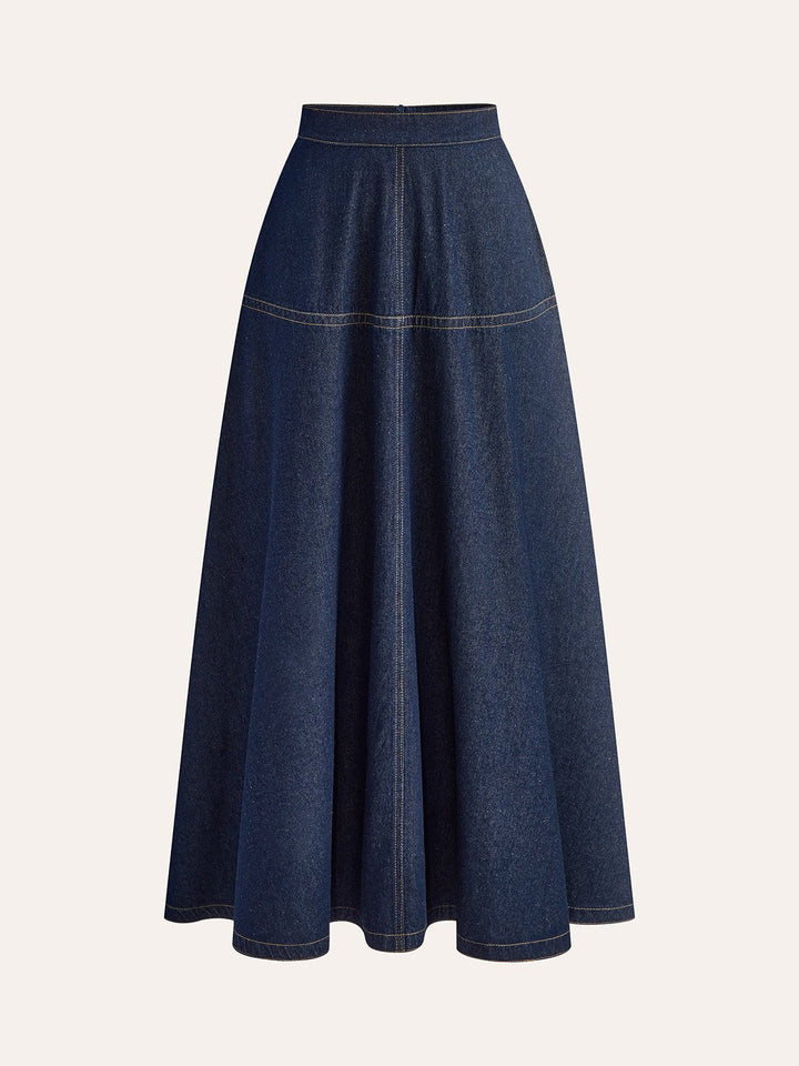 Women's A-Line Denim Skirt | Side Pockets Lifestyle