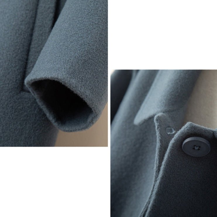 Women's A-Line Wool Coat | Flared Hem Brogue Hybrid Boots Full