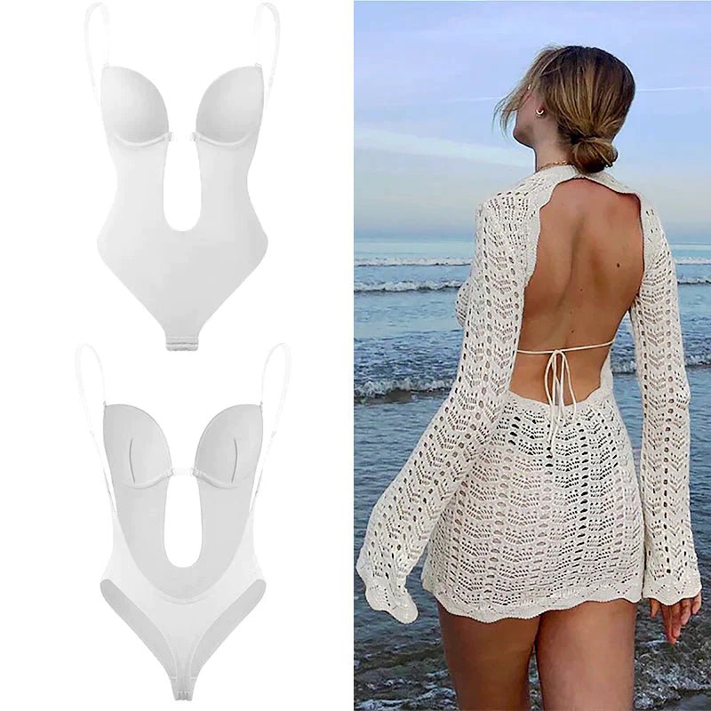 Women's Backless Body Shaper | Deep Plunge Instant Figure Detail