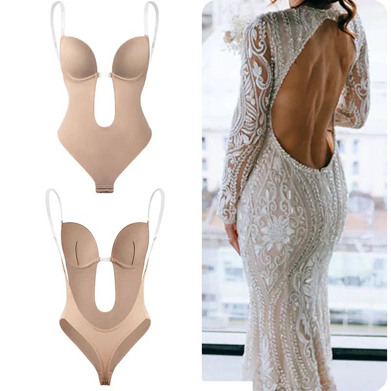 Women's Backless Body Shaper | Deep Plunge Instant Figure Front