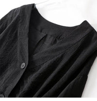 Women's Balloon Sleeve Summer Linen Blouse | Loose Fit Back