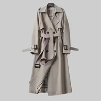 Women's Belted Trench Coat | Double-Breasted Midi Back