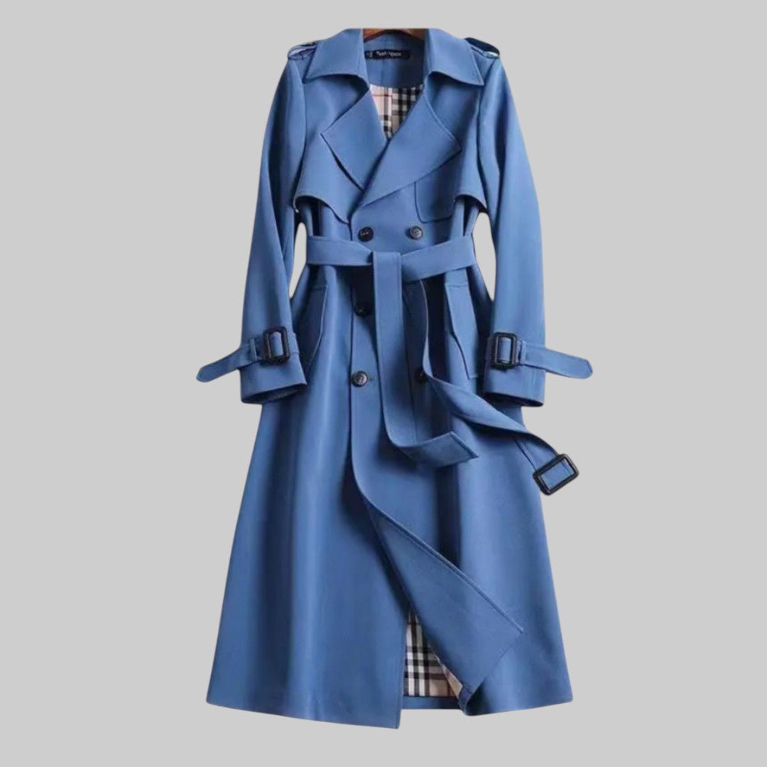 Women's Belted Trench Coat | Double-Breasted Midi Detail