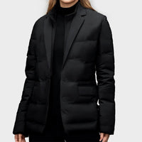 Women's Blazer-Style Puffer Windbreaker | Lightweight Down City Back