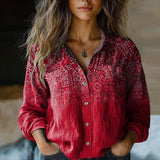 Women's Boho Button Down Blouse | Relaxed Bohemian Top