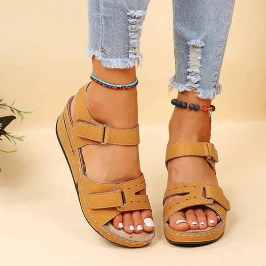 Women's Buckle Strap Walking Sandals | Adjustable Close Up
