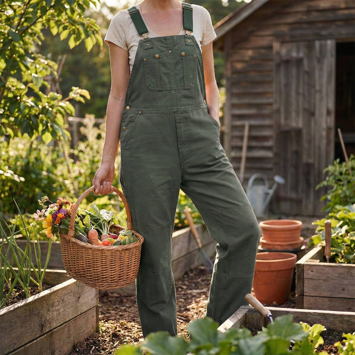 Women's Canvas Duck Bib Overalls | Adjustable Workwear Alternate