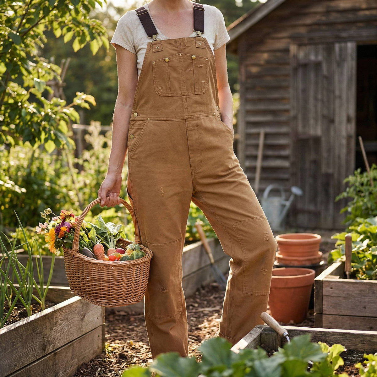 Women's Canvas Duck Bib Overalls | Adjustable Workwear Hero
