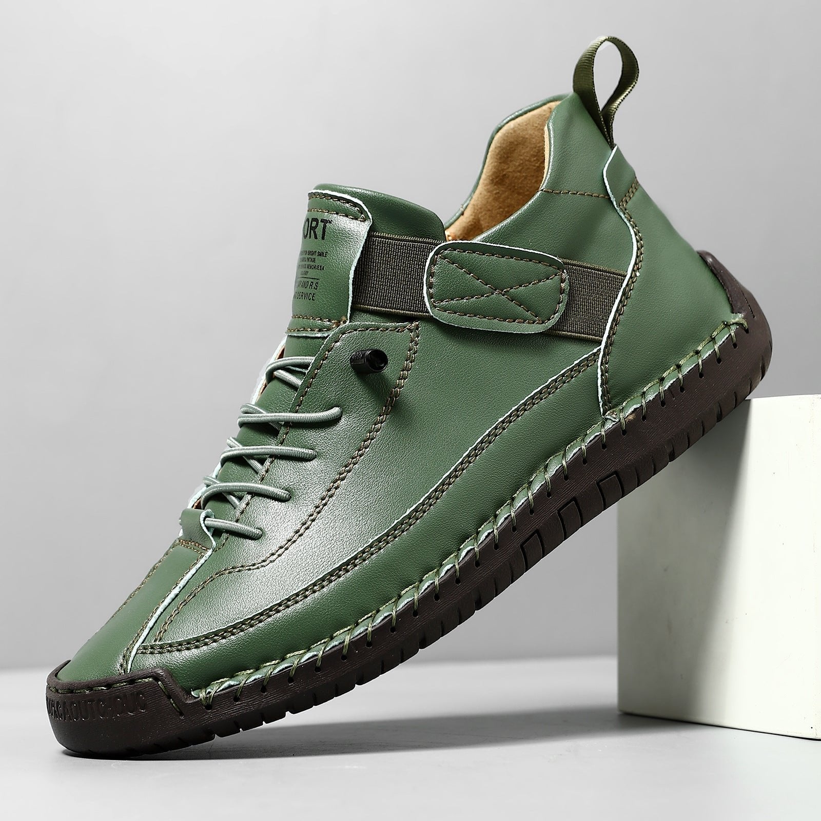 Women's Comfortable Supportive Sneakers | Velcro Slip-On Angle