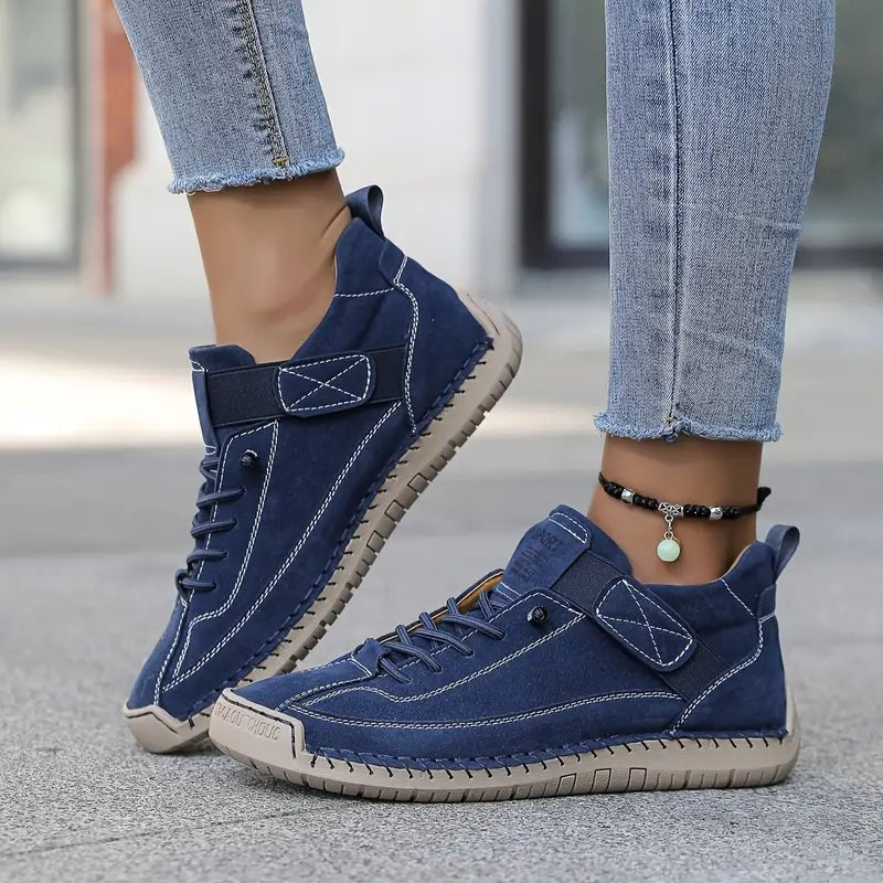 Women's Comfortable Supportive Sneakers | Velcro Slip-On Side