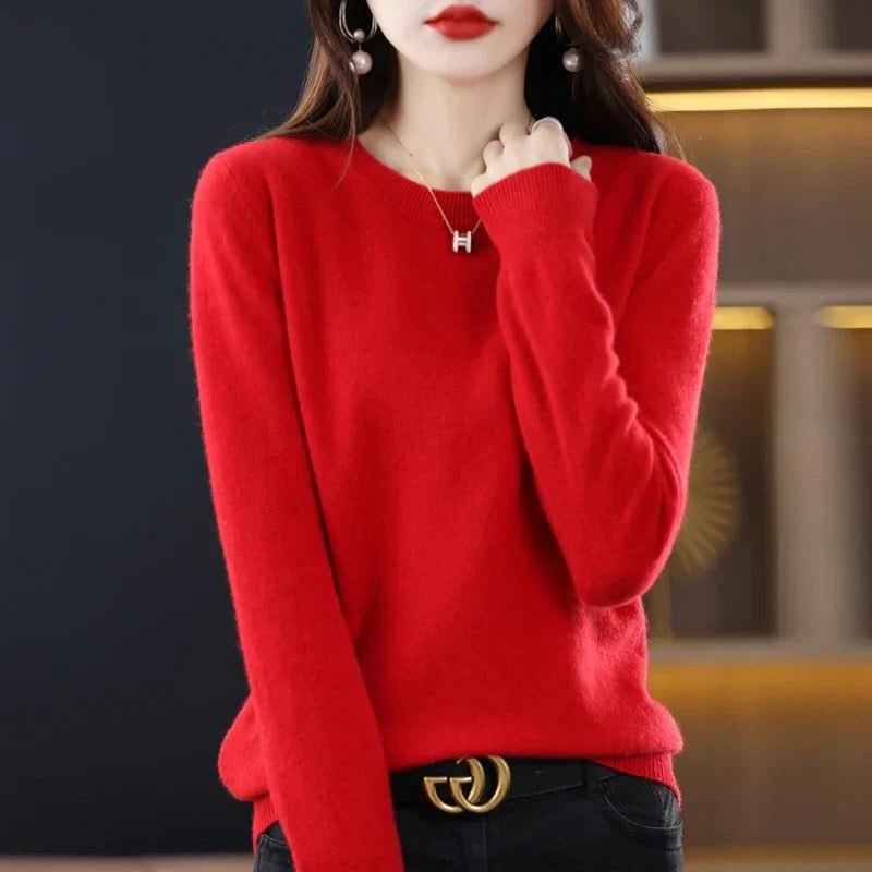 Women's Crew Neck Sweater | Soft Knit Everyday Layer Full