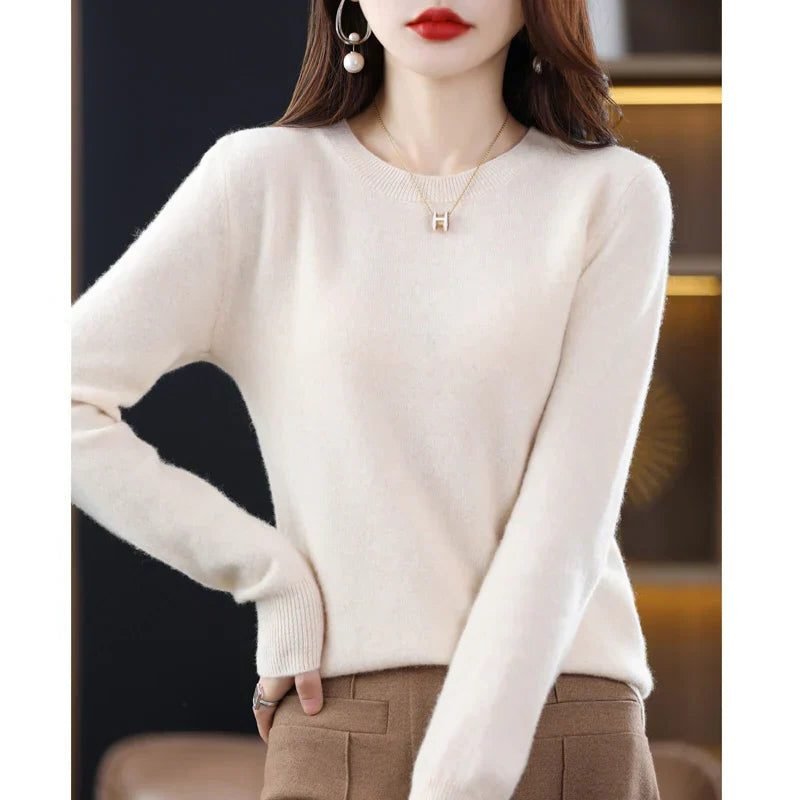 Women's Crew Neck Sweater | Soft Knit Everyday Layer View 15