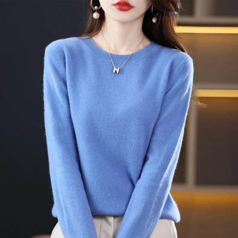 Women's Crew Neck Sweater | Soft Knit Everyday Layer View 18
