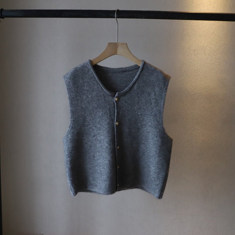 Women's Cropped Soft Vest | Button-Front Silky Lifestyle