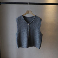 Women's Cropped Soft Vest | Button-Front Silky Lifestyle