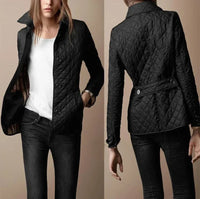 Women's Diamond Button Front Quilted Jacket | Tailored Everyday Back