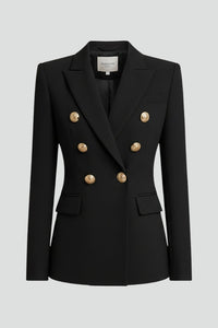 Women's Double-Breasted Blazer | Gold Button Tailored Fit Hero