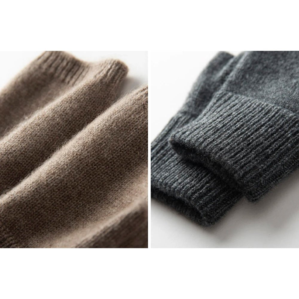 Women's Fingerless Mittens Gloves | Knit Wrist Warmer Angle