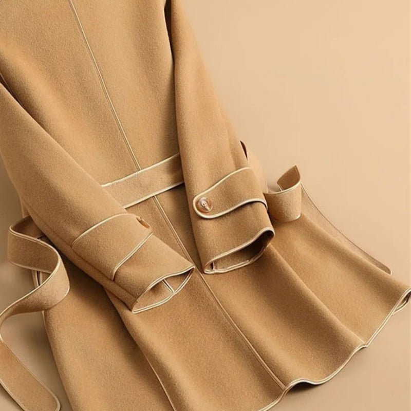 Women's Flared Hem Belted Trench Coat | Tailored Silhouette Detail