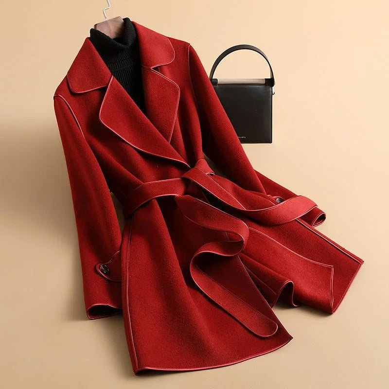 Women's Flared Hem Belted Trench Coat | Tailored Silhouette Hero