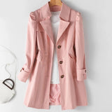 Women's Flared Hem Cotton Trench Coat | All-Season Belted Fit
