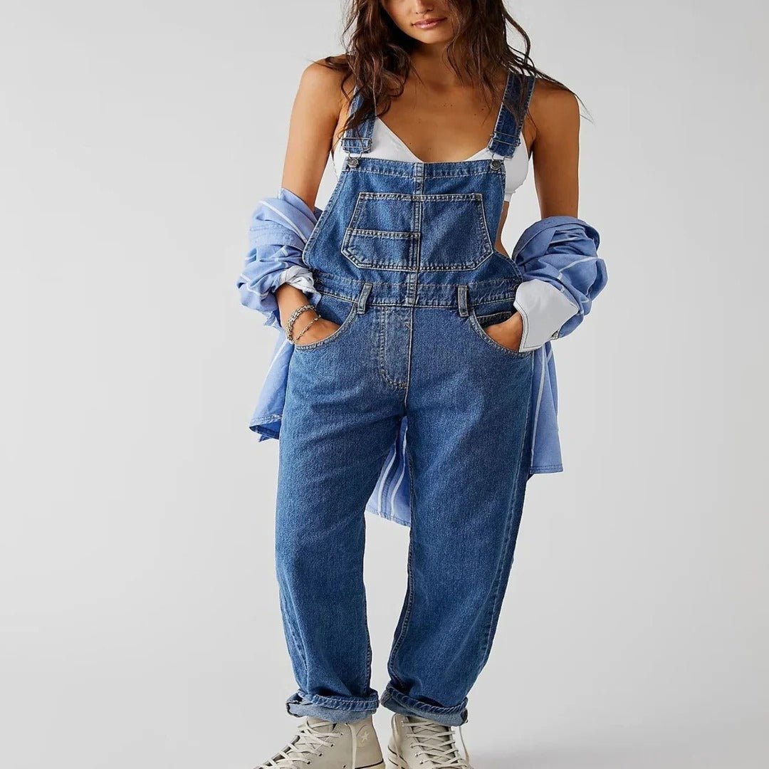Women's Full-Length Dungarees | Adjustable Straps Front