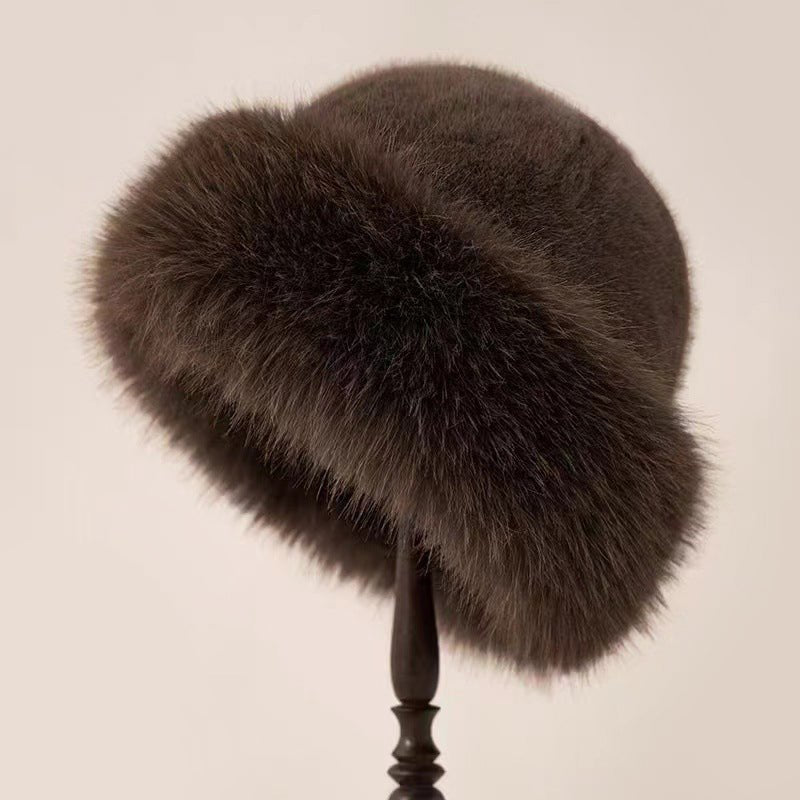 Women's Fuzzy Brimless Elegant Fur Hat | Faux Fur Winter Detail