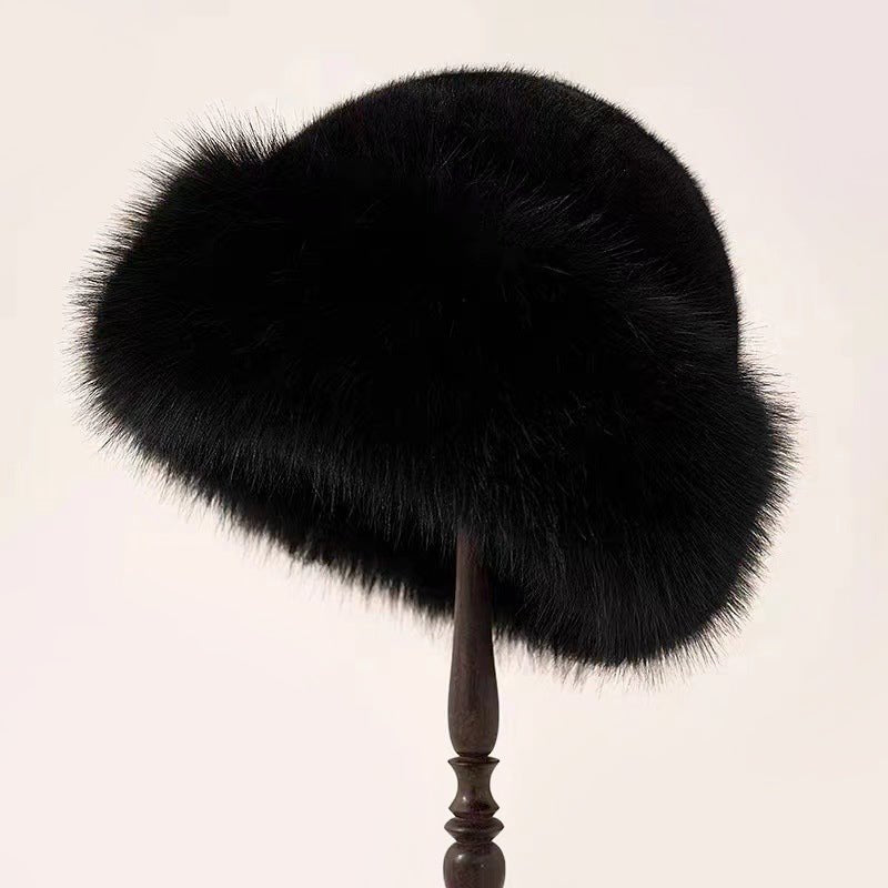 Women's Fuzzy Brimless Elegant Fur Hat | Faux Fur Winter Front