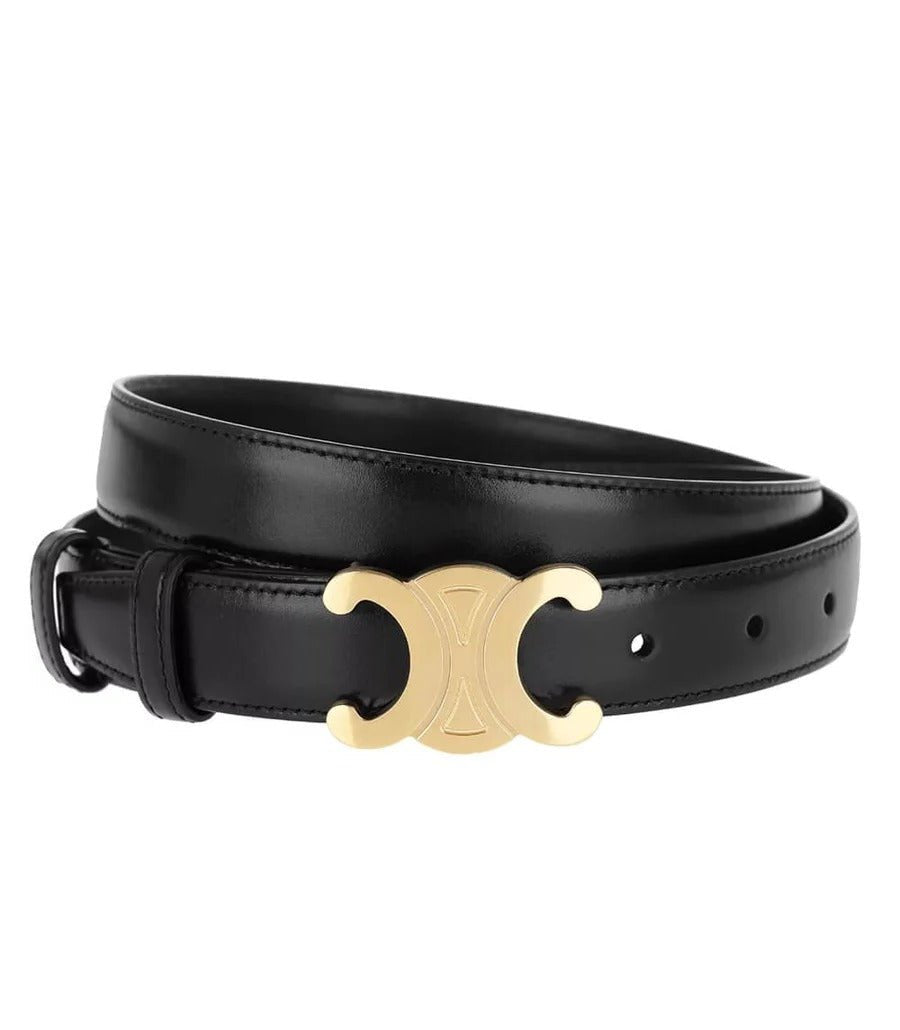 Women's Gold Buckle Belt | Adjustable Detail