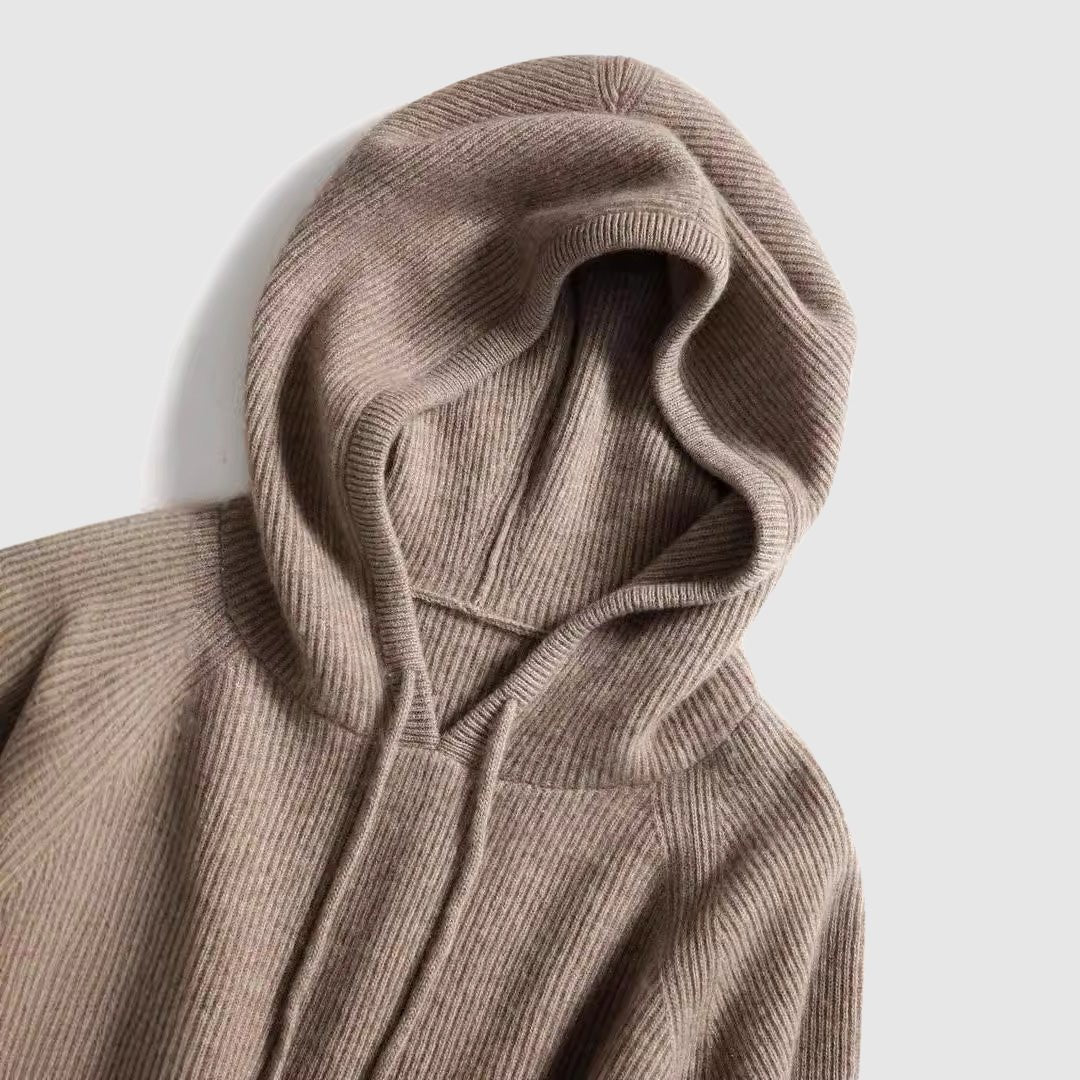 Women's Hooded Knitted Winter Sweater | Oversized Pullover Back