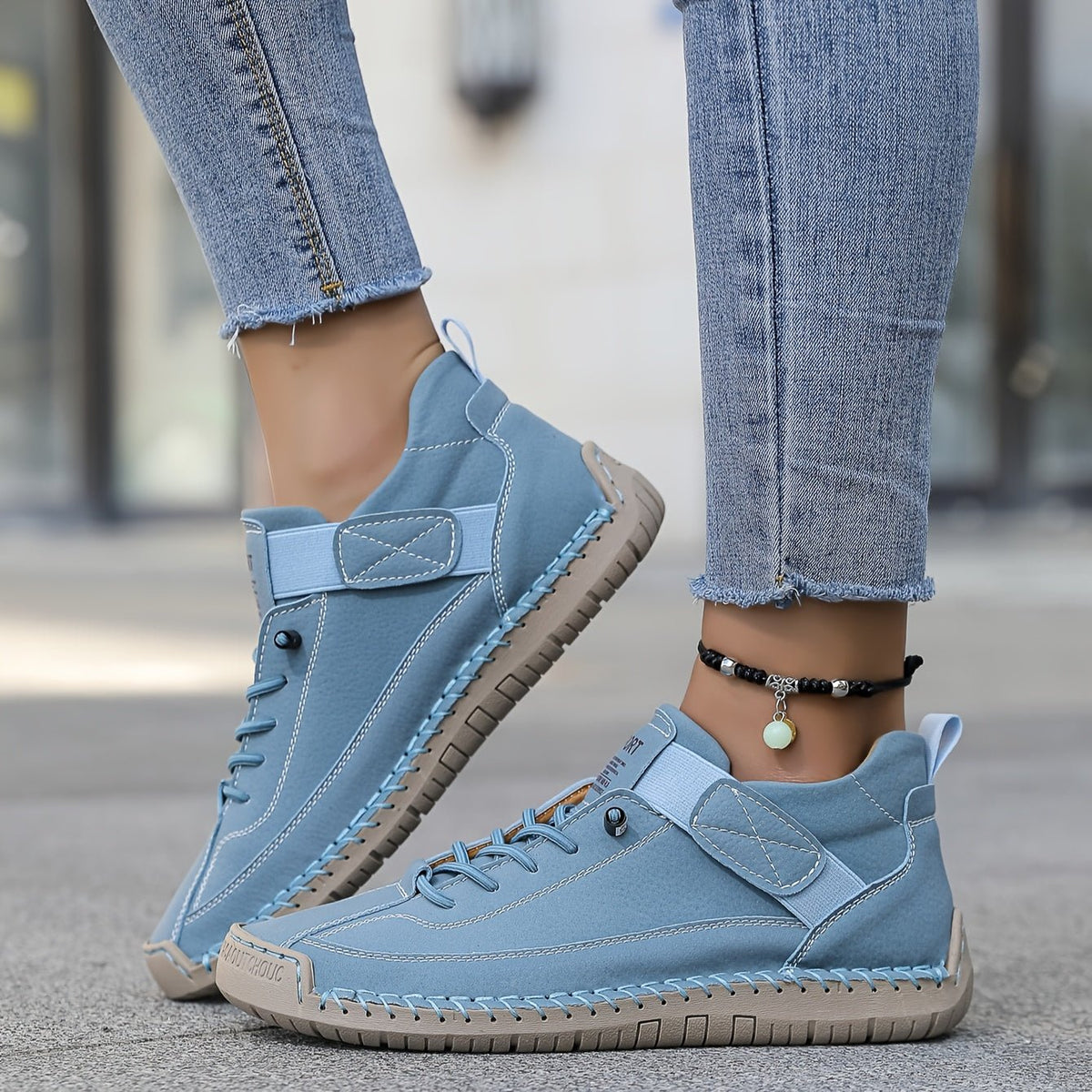 Women's Lace-Up Sneakers | Suede Low-Profile Ankle Close Up