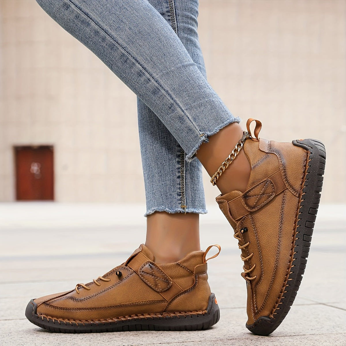 Women's Lace-Up Sneakers | Suede Low-Profile Ankle Side