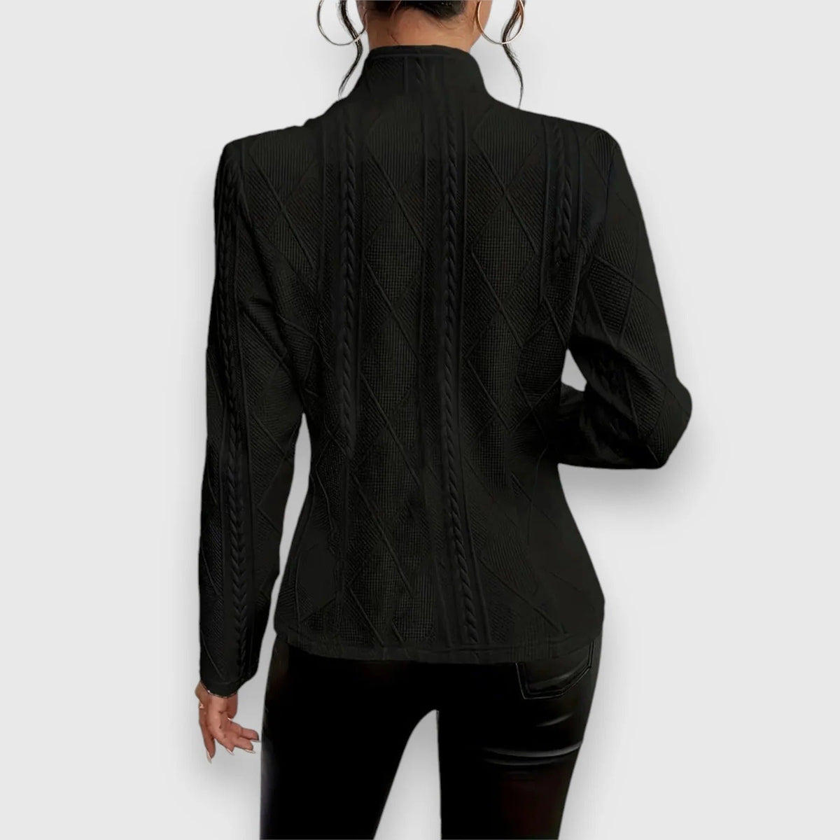Women's Lightweight Transitional Jacket | Cable Knit Alternate