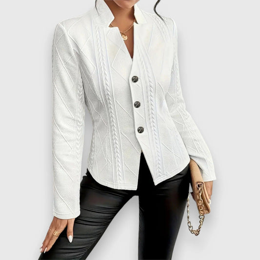 Women's Lightweight Transitional Jacket | Cable Knit Front