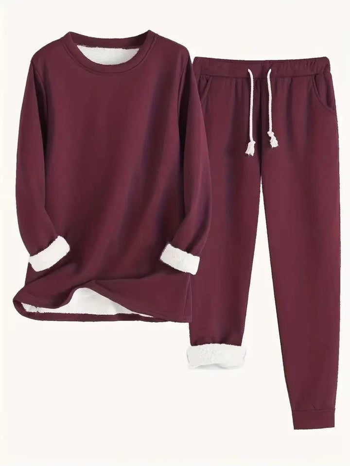 Women's Lined Sweatsuit Set | Contrast Trim Detail