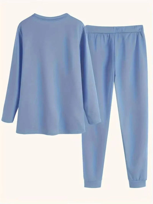 Women's Lined Sweatsuit Set | Contrast Trim Front