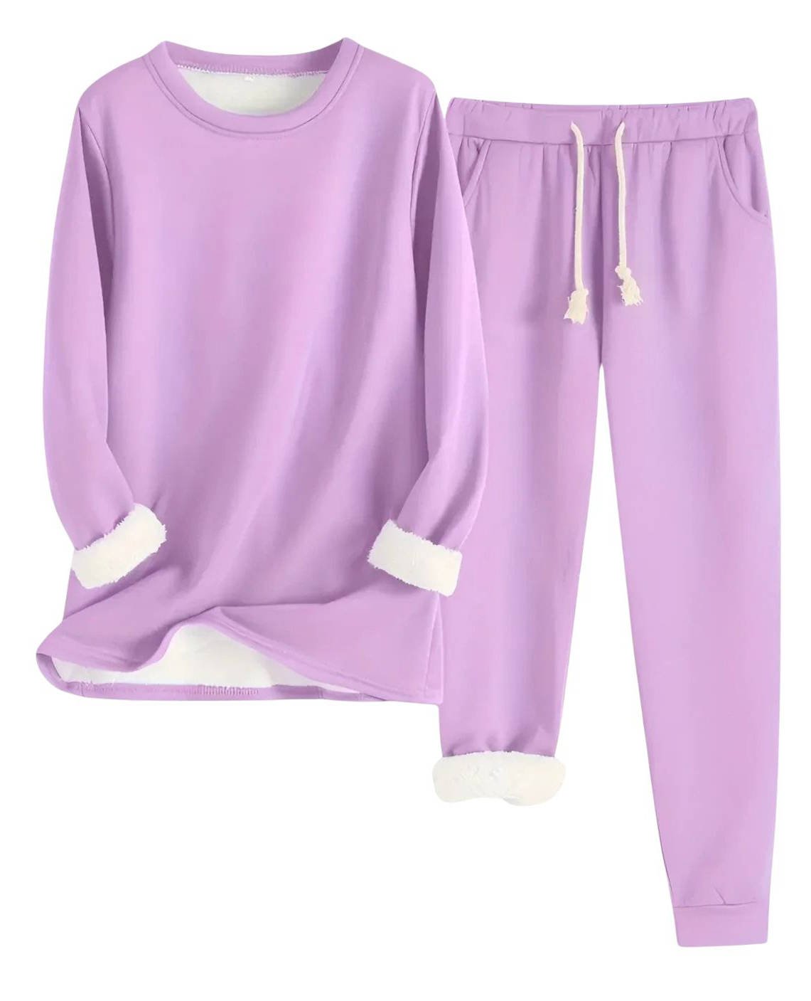 Women's Lined Sweatsuit Set | Contrast Trim View 13